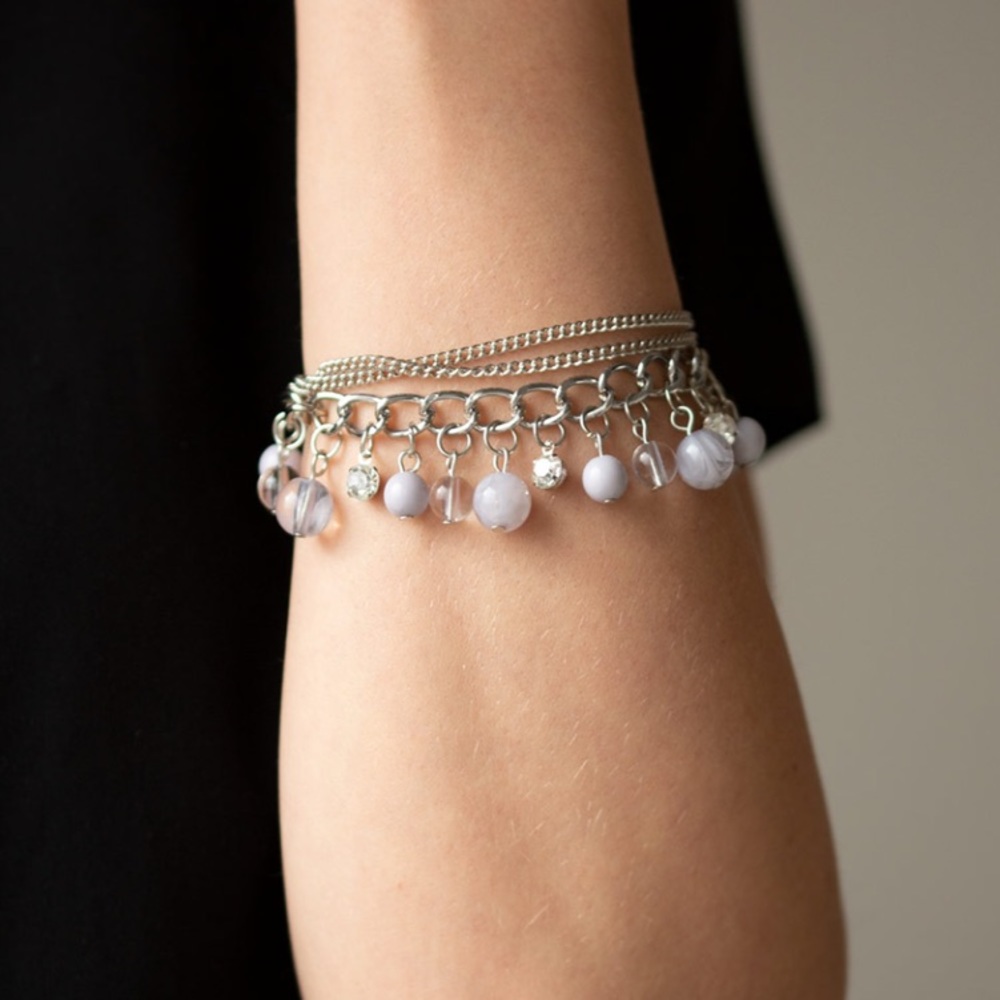 Silver beaded bracelet